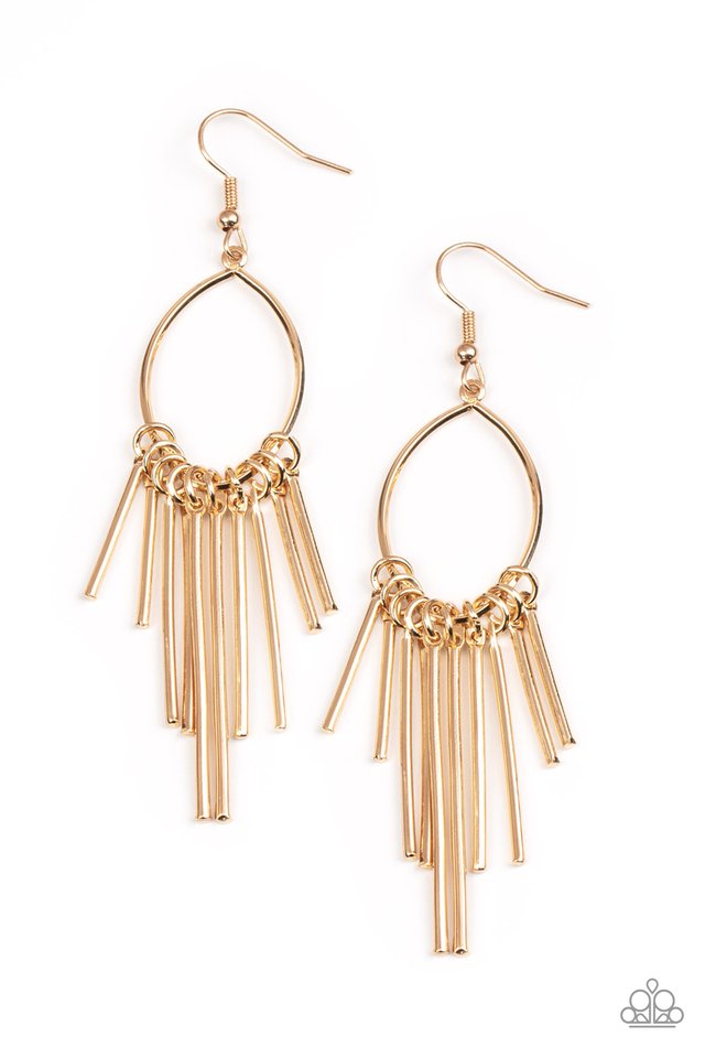 ​Mood Swing - Gold - Paparazzi Earring Image