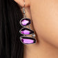 Gem Galaxy - Purple - Paparazzi Earring Image