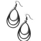 Trendy TIER-Drops - Black - Paparazzi Earring Image