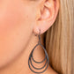 Trendy TIER-Drops - Black - Paparazzi Earring Image