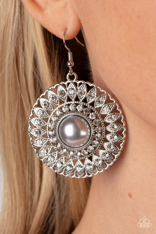 Glorified Glitz - Silver - Paparazzi Earring Image