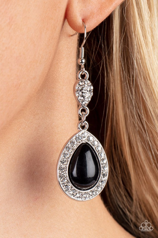 Elite Elegance - Black - Paparazzi Earring Image