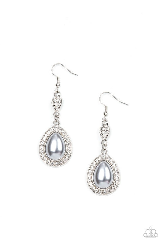 Elite Elegance - Silver - Paparazzi Earring Image