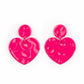 Just a Little Crush - Pink - Paparazzi Earring Image