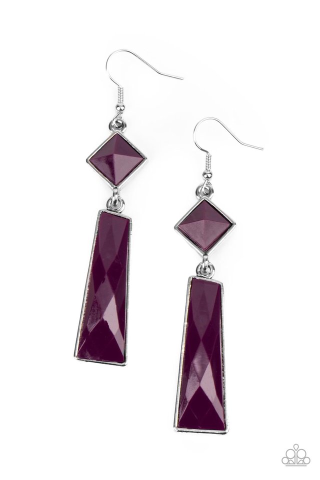 Hollywood Harmony - Purple - Paparazzi Earring Image