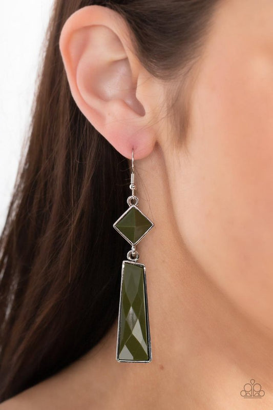 ​Hollywood Harmony - Green - Paparazzi Earring Image