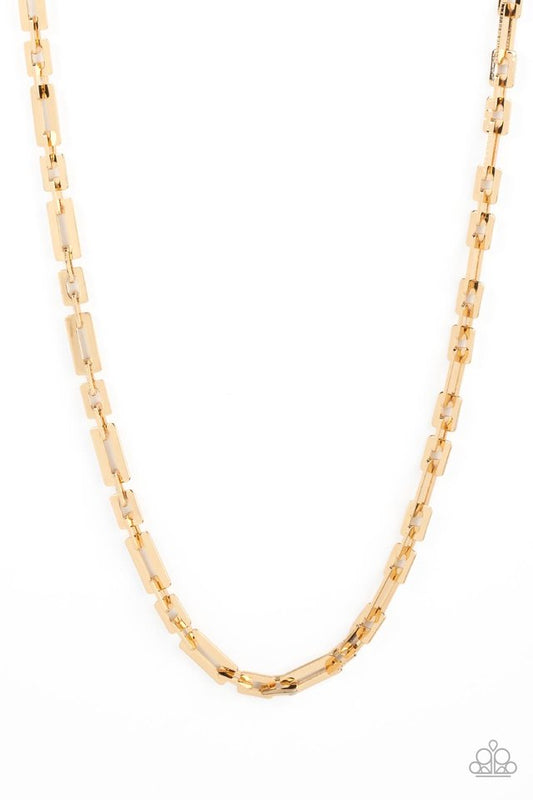 Rocket Zone - Gold - Paparazzi Necklace Image