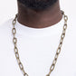 Urban Quarterback - Brass - Paparazzi Necklace Image