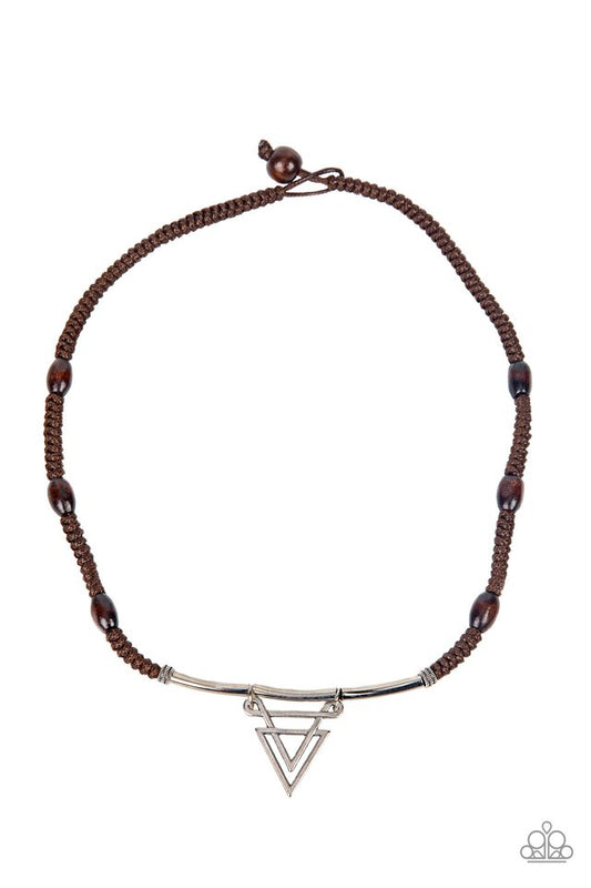 Arrowed Admiral - Brown - Paparazzi Necklace Image
