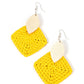 ​Sabbatical WEAVE - Yellow - Paparazzi Earring Image