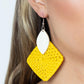 ​Sabbatical WEAVE - Yellow - Paparazzi Earring Image