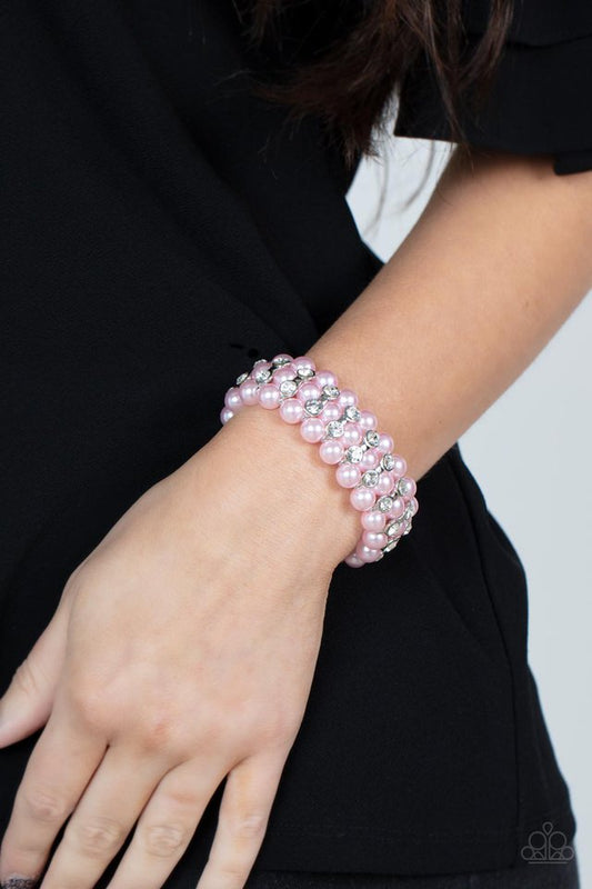 ​Eiffel Tower Elegance - Pink - Paparazzi Bracelet Image