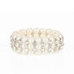 ​Eiffel Tower Elegance - White - Paparazzi Bracelet Image