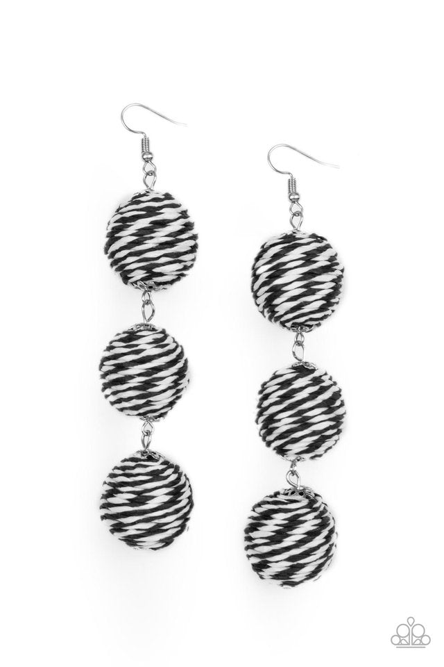 ​Laguna Lanterns - Black - Paparazzi Earring Image