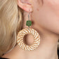​Wildly Wicker - Green - Paparazzi Earring Image