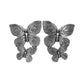 Blushing Butterflies - Silver - Paparazzi Earring Image