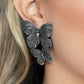 Blushing Butterflies - Silver - Paparazzi Earring Image