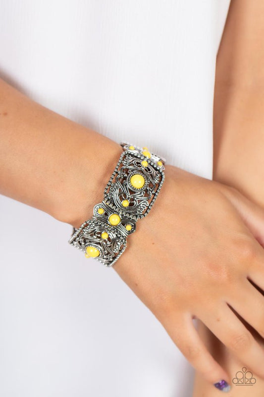 ​Going, Going, GONDOLA - Yellow - Paparazzi Bracelet Image