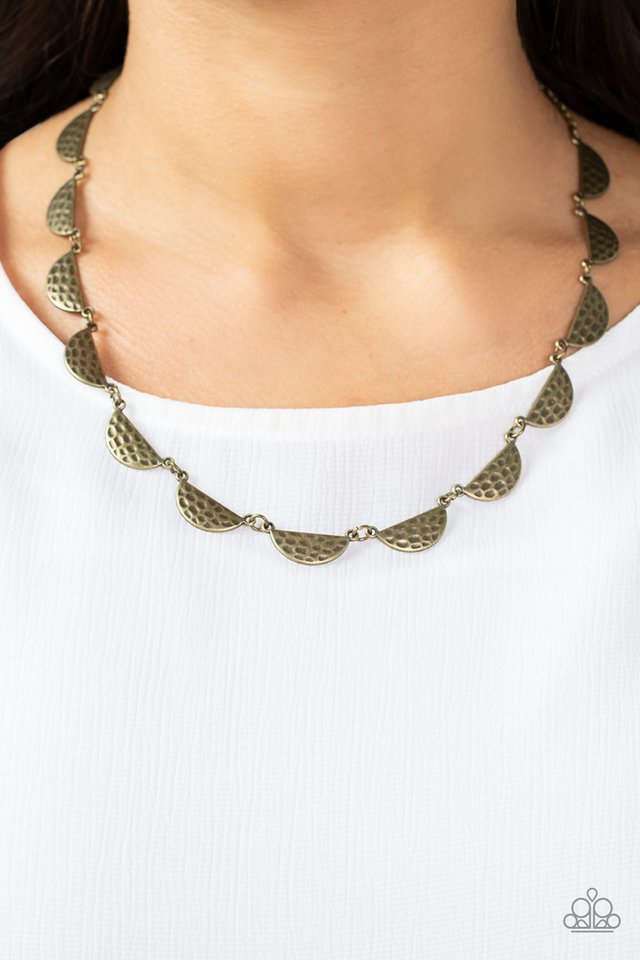 ​Lunar Jungle - Brass - Paparazzi Necklace Image