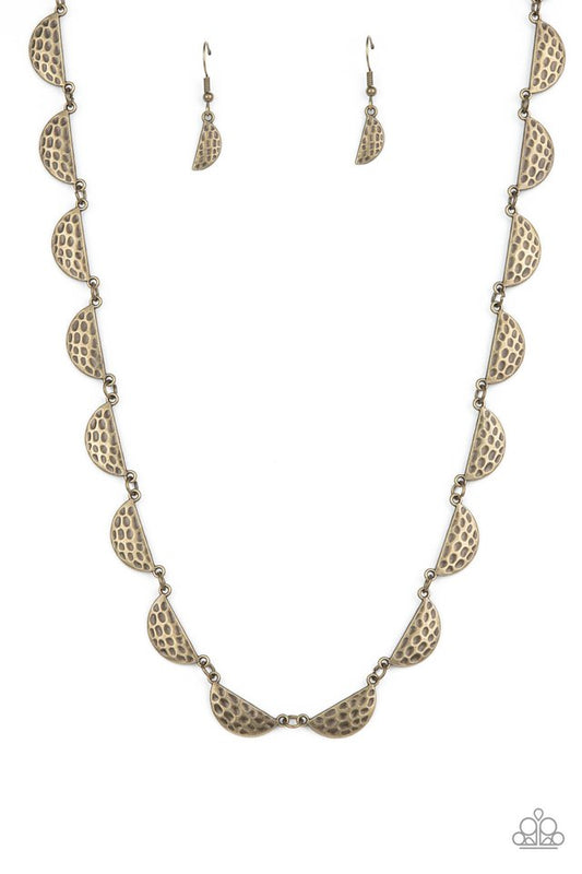 ​Lunar Jungle - Brass - Paparazzi Necklace Image