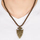 ​Get Your ARROWHEAD in the Game - Brass - Paparazzi Necklace Image