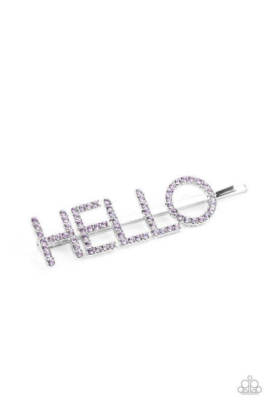 Hello There - Purple - Paparazzi Hair Accessories Image