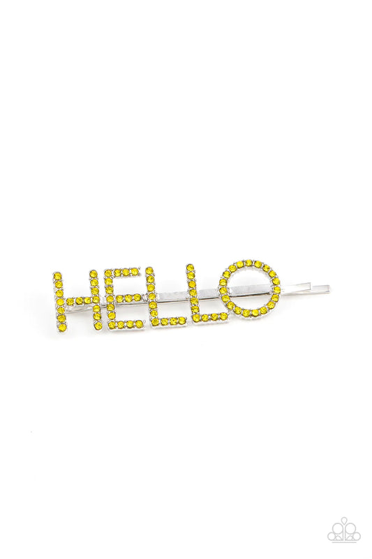 Paparazzi Hair Accessories ~ Hello There - Yellow