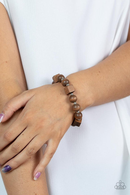 Timber Trendsetter - Brown - Paparazzi Bracelet Image