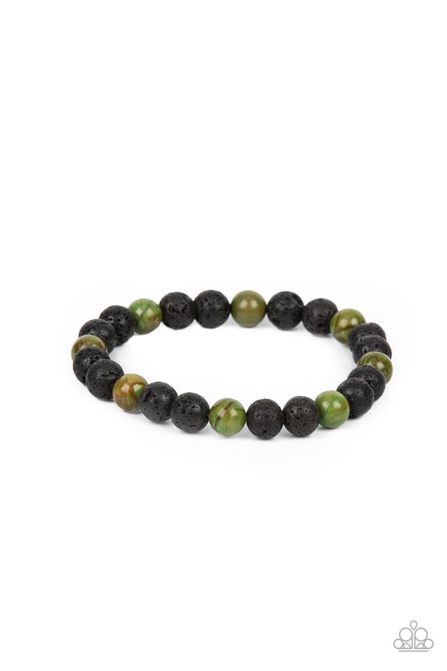 Molten Mogul - Green - Paparazzi Bracelet Image