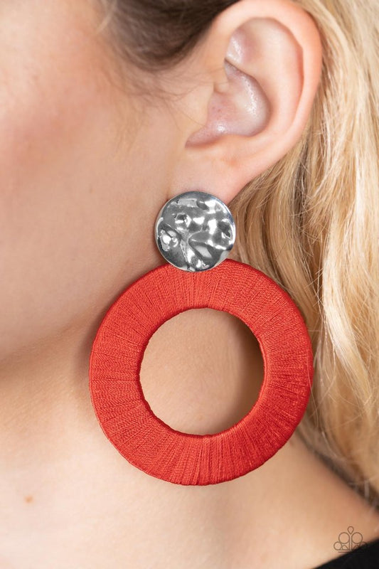 ​​Strategically Sassy - Red - Paparazzi Earring Image