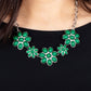 Flamboyantly Flowering - Green - Paparazzi Necklace Image