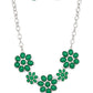 Flamboyantly Flowering - Green - Paparazzi Necklace Image