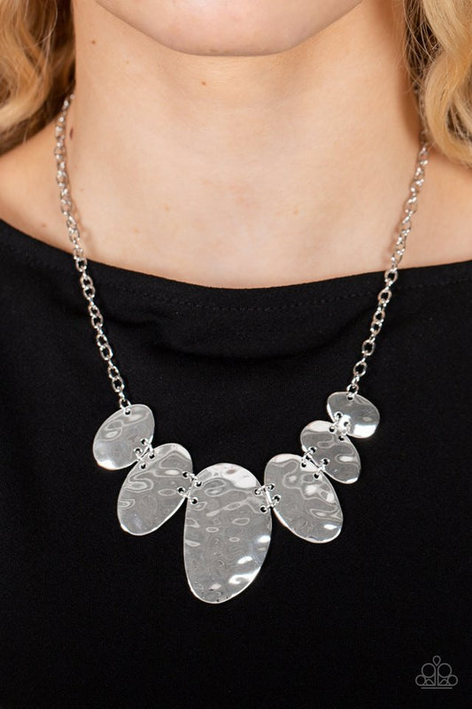 ​Cave Crawl - Silver - Paparazzi Necklace Image