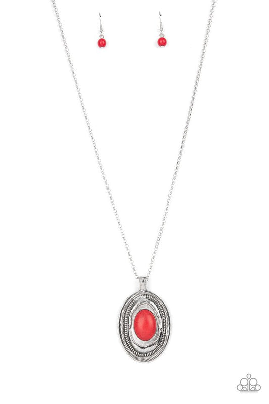 Sierra Sage - Red - Paparazzi Necklace Image