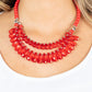 ​All Across the GLOBETROTTER - Red - Paparazzi Necklace Image