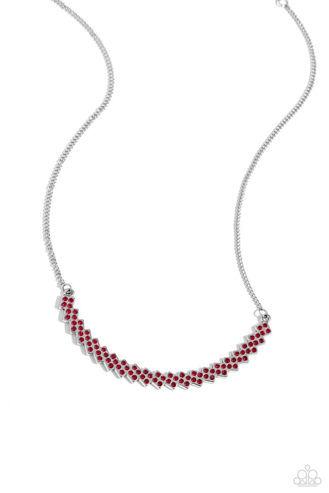 Dicey Demure - Red - Paparazzi Necklace Image