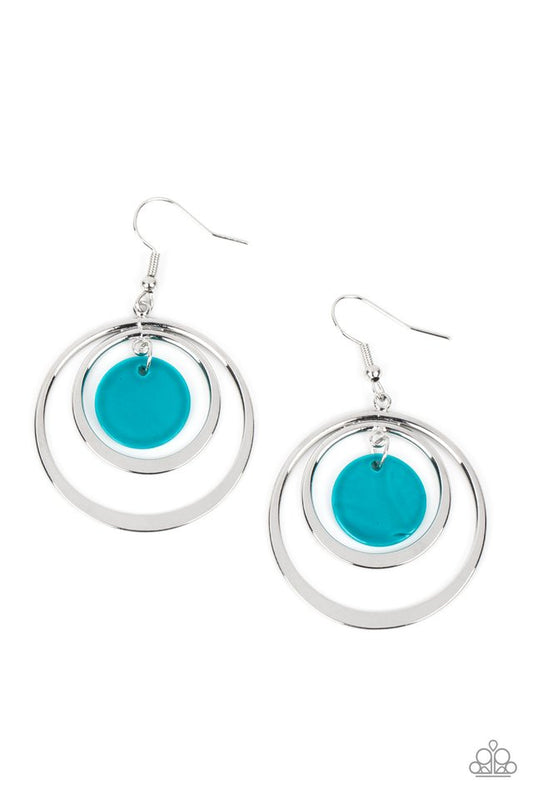 Mai Tai Tango - Blue - Paparazzi Earring Image