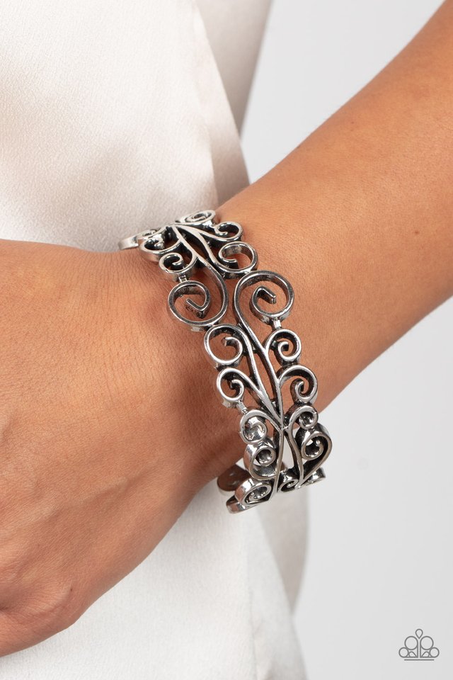 ​Dressed to FRILL - Silver - Paparazzi Bracelet Image