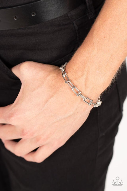 Grunge City - Silver - Paparazzi Bracelet Image