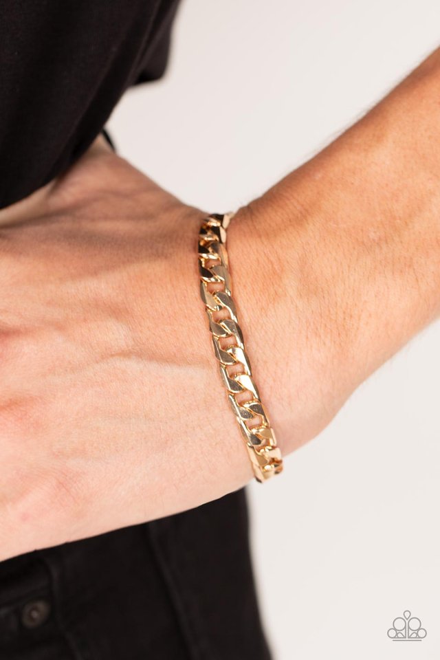 Rockstar Road - Gold - Paparazzi Bracelet Image