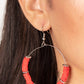 Loudly Layered - Red - Paparazzi Earring Image