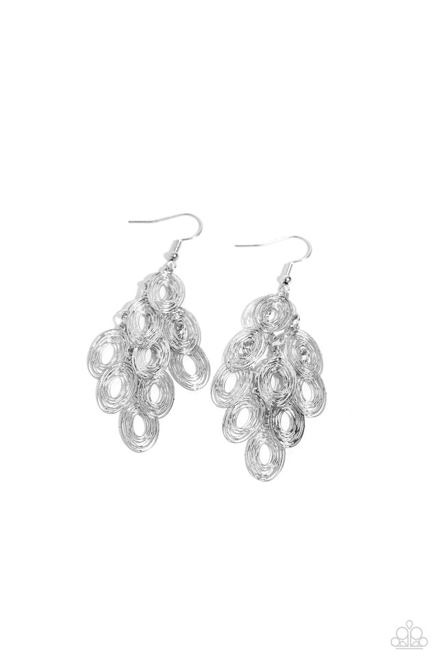 Thrift Shop Twinkle - Silver - Paparazzi Earring Image