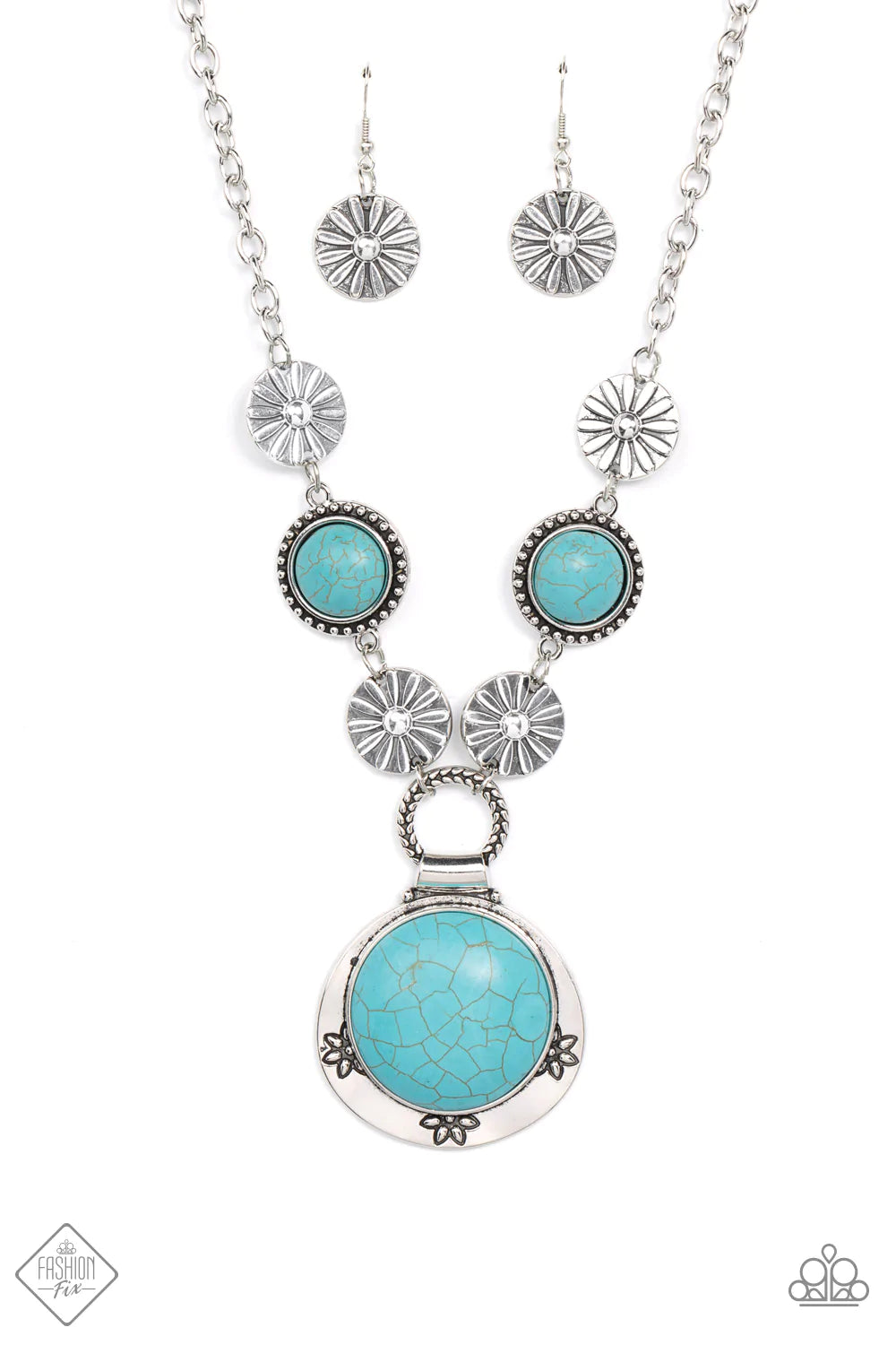 Paparazzi Necklace ~ Saguaro Garden - Blue