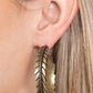 Flew The Nest - Brass - Paparazzi Earring Image