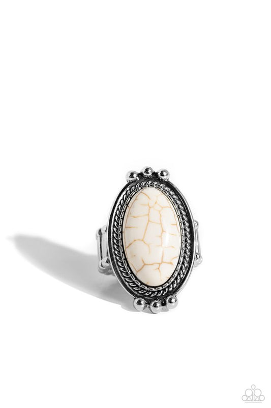 Lost in Sagebrush - White - Paparazzi Ring Image