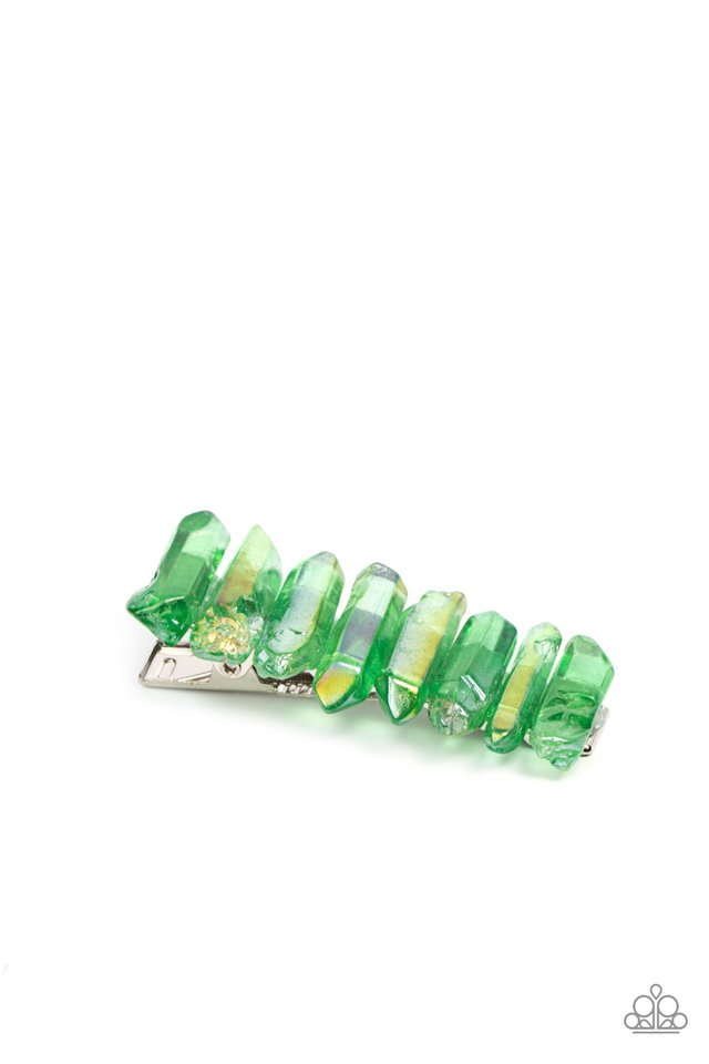 Crystal Caves - Green - Paparazzi Hair Accessories Image