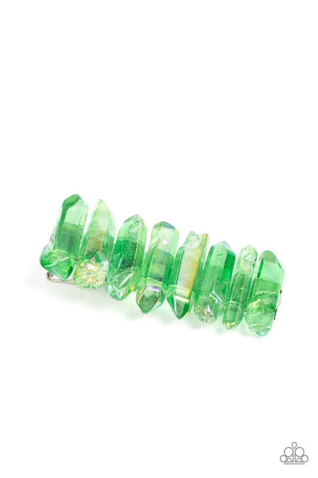 Crystal Caves - Green - Paparazzi Hair Accessories Image