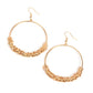 Retro Ringleader - Gold - Paparazzi Earring Image