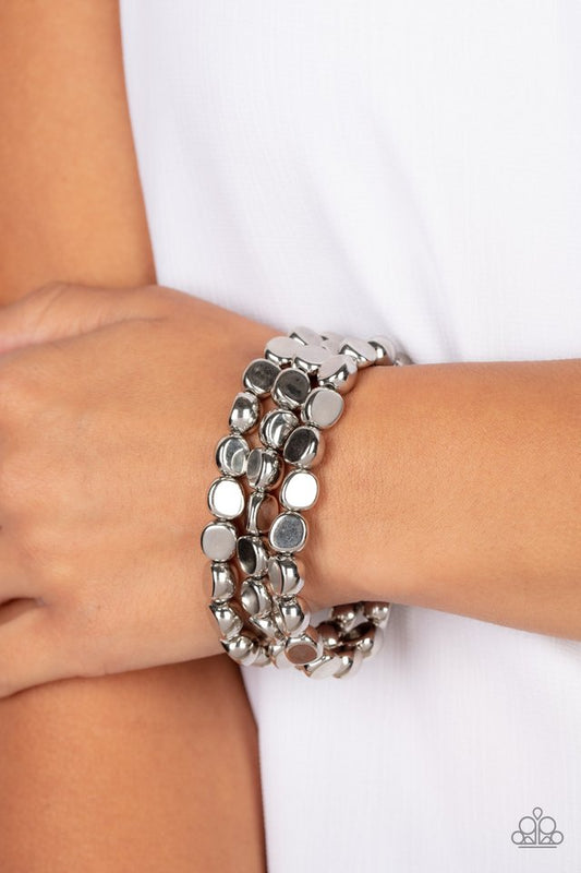 HAUTE Stone - Silver - Paparazzi Bracelet Image