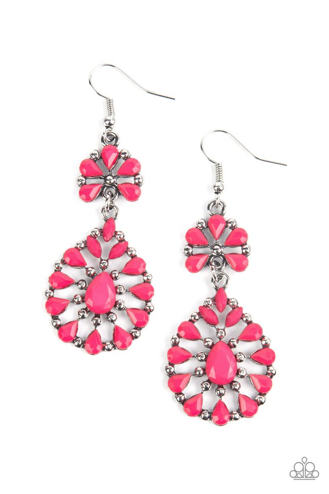 ​Posh Palooza - Pink - Paparazzi Earring Image